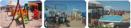 giochi per bambini sulla spiaggia di Rimini